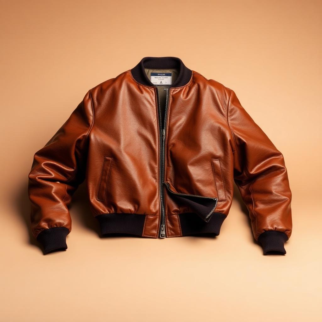 Cognac Bomber Jacket